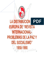 La Distribución en Europa de "Revista Internacional-Problemas de La Paz y del Socialismo" 1958-1990