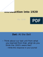 Introduction Into 1920