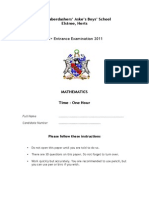 St Anselm's College Maths Sample Paper | PDF | Numbers | Teaching ...