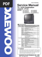 Daewoo cp062 Chassis dvt14 TV-VCR SM PDF