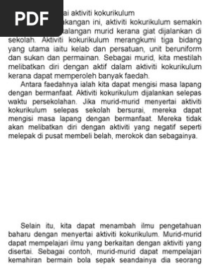 Faedah Menyertai Aktiviti Kokurikulum Pdf