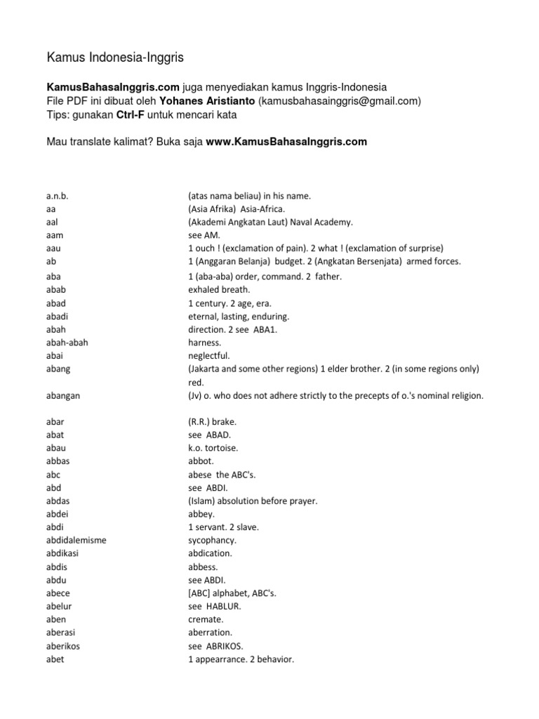 Kamus Indonesia Inggris Pdf Religion And Belief