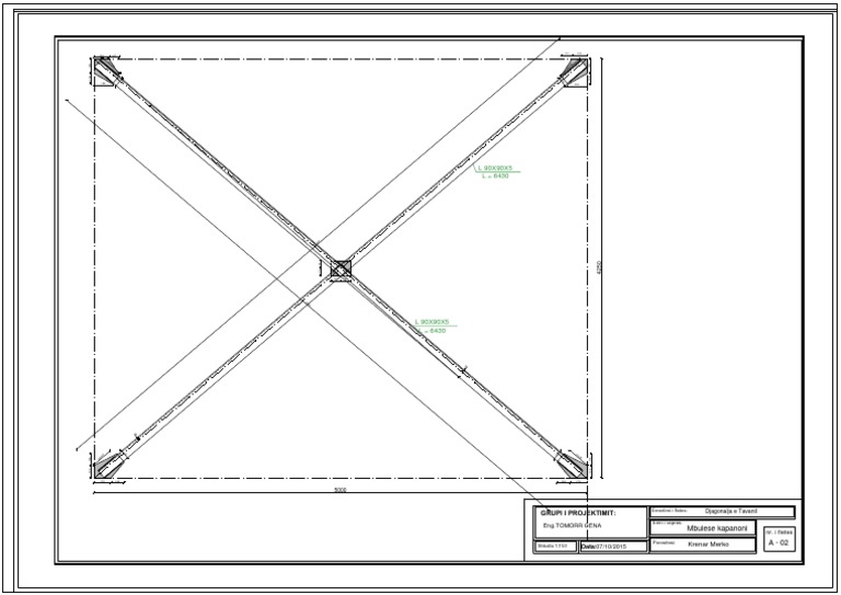 Kapanoni BR 1 Vizatimet-Diagonalet e Tavanit | PDF