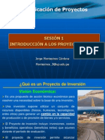 Sesion I_Introduccion Proyectos y SNIP