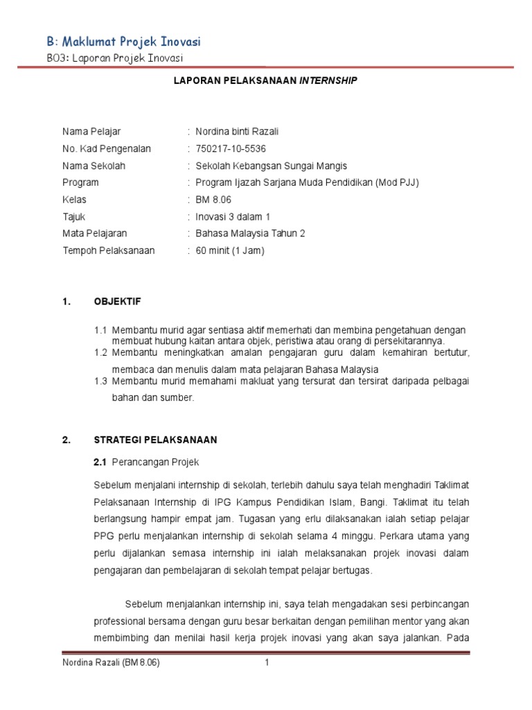 Laporan Internship