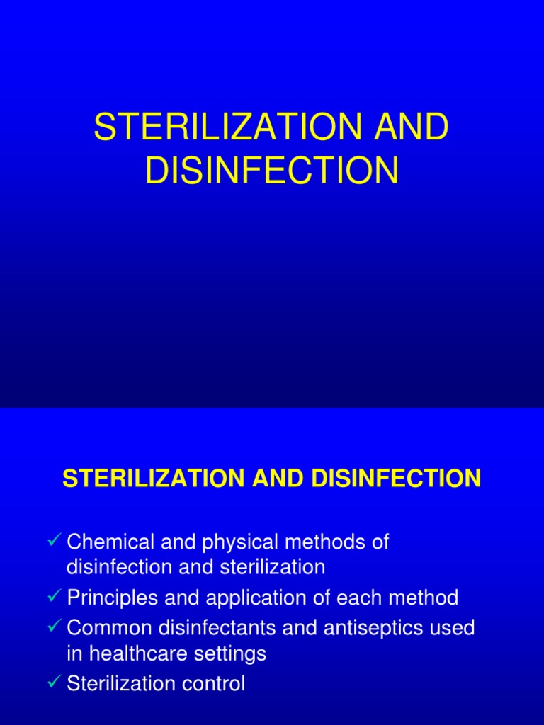 Sterilisation and Disinfection07 PDF Sterilization (Microbiology