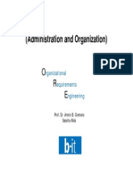 (Administration and Organization) : Rganizational Equirements Ngineering