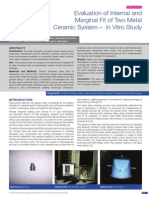 Evaluation of Internal and Marginal Fit of Two Metal Ceramic System – In Vitro Study