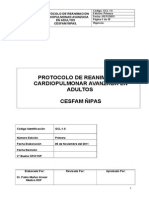 Protocolo de Reanimación Cardipulmonar Avanzada Adulto