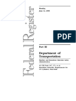 Rule: Hazardous Materials Transportation: Cylinder and Multi-Element Gas Containers Design, Construction, Maintenance, and Use United Nations Recommended Standards Adoption