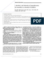 Association of Timing, Duration, And Intensity of Hyperglycemia With Intensive Care Unit Mortality in Critically Ill Children