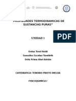 Propiedades termodinámicas de sustancias puras