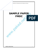 Sample Paper FMDC