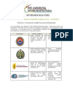 Universidades Con Politica y Comite Ambiental - Setiembre 2015