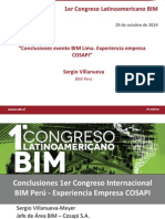 Conclusiones Evento BIM Lima Sergio Villanueva BIM Peru