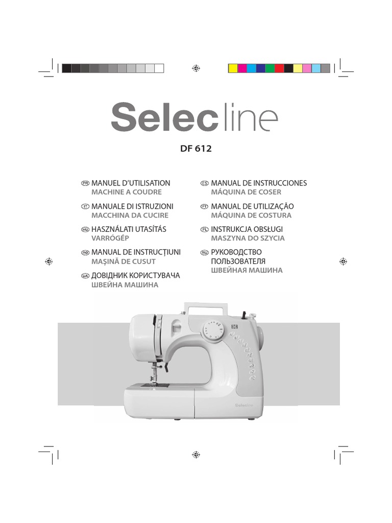 Manual de máquina de Coser Selecline DF612