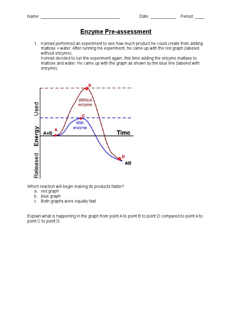 Enzyme Activity Experiment Assessment | PDF | Teaching Methods & Materials
