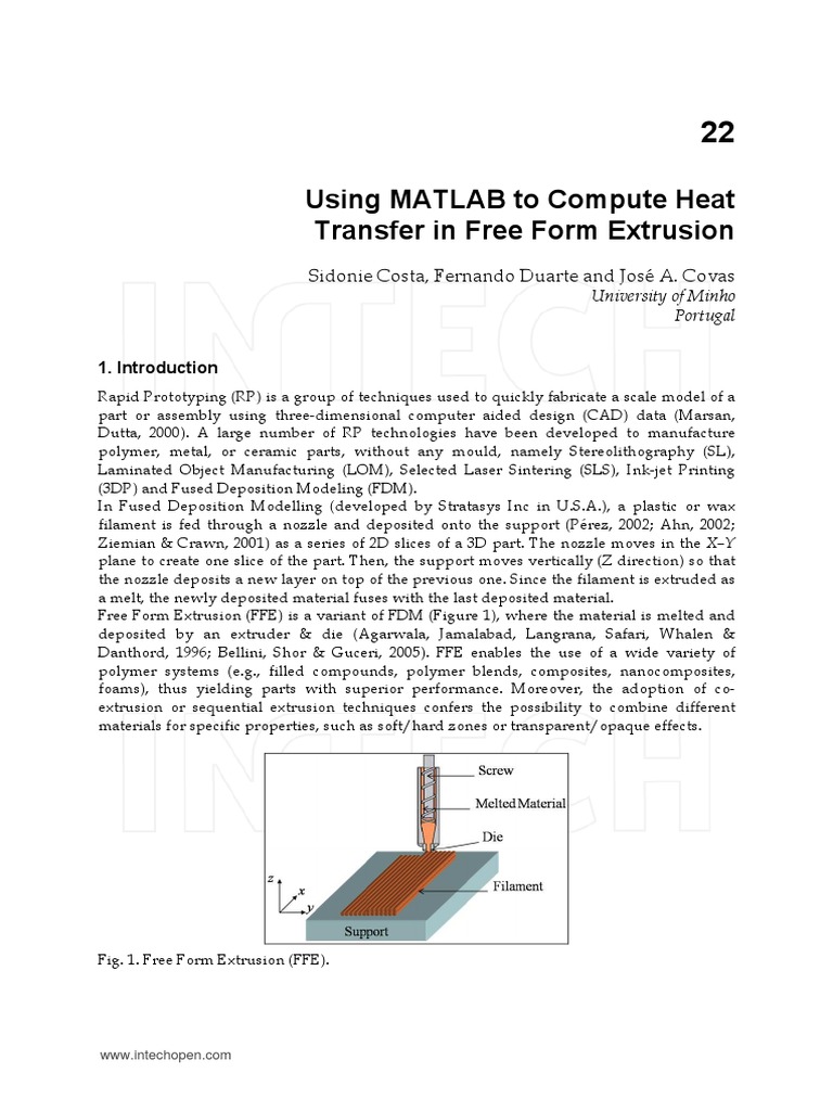 Matlab Heat Transfer Extrusion PDF Thermal Conductivity Heat Transfer