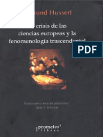 Crisis de Las Ciencias Europeas y La Fenomenolog Trascend 2008 Husserl