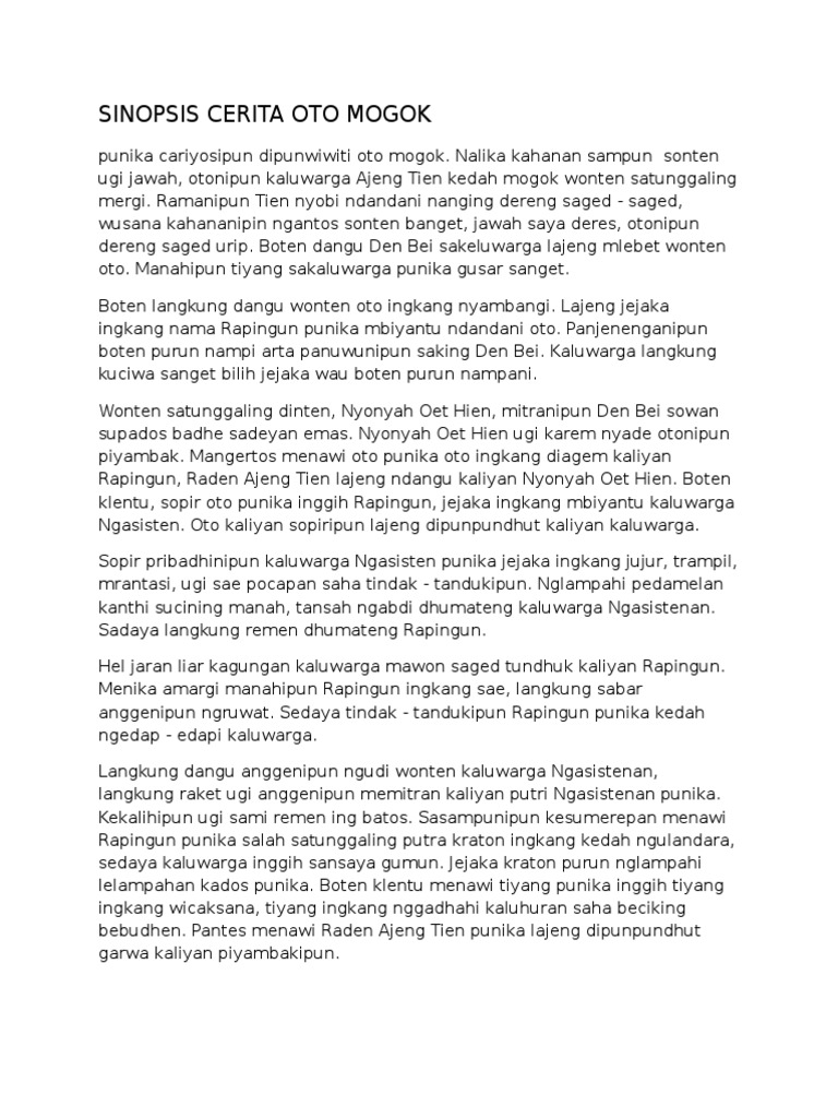 Sinopsis Oto Mogok