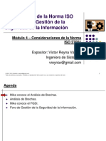 Consideraciones de La ISO27001