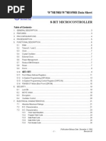 W78E58B/W78E058B Data Sheet 8-Bit Microcontroller: Table of Contents