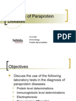 Diagnosis of Paraprotein Diseases