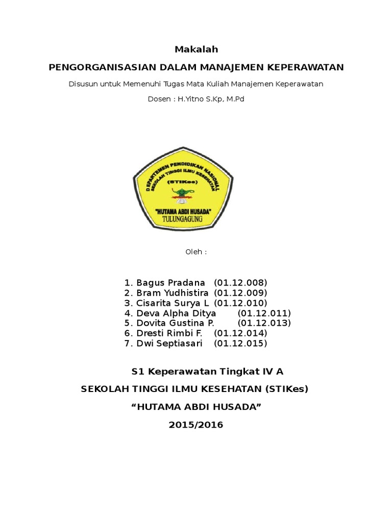Pengorganisasian Dalam Keperawatan