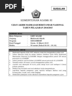 Soal Uambn Ma 2011 Bahasa Arab