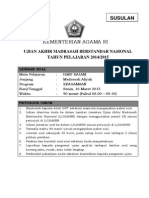 Soal Ilmu Kalam Ma Agm - Susulan