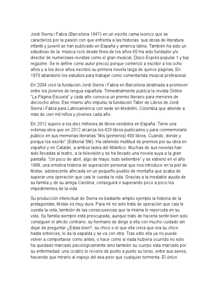 Jordi Sierra I Fabra Pdf España Verdad