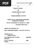 Download Project on Indian Banking System by Bajrang Kaushik SN28128042 doc pdf