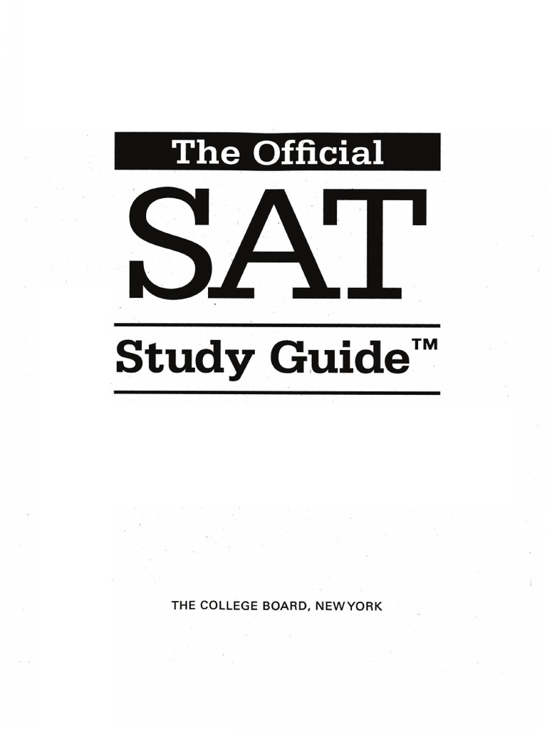 The Official SAT Study Guide PDF