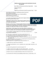 Examen final de formulación y evaluación de proyectos de inversión