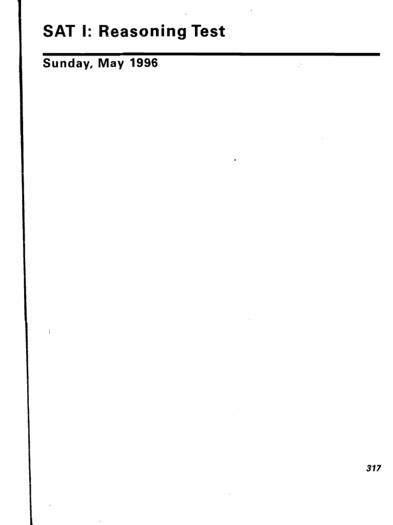 1996 SAT Test Booklet | PDF