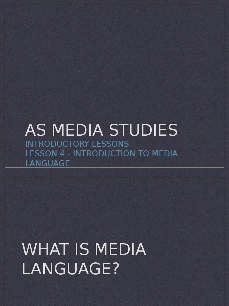 Media Language Induction Session | PDF | Communication | Leisure