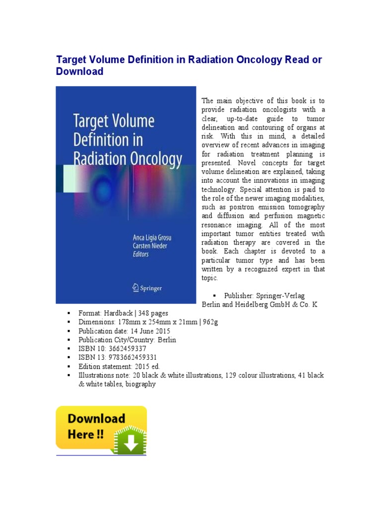 Target Volume Definition in Radiation Oncology | PDF | Medical Imaging ...