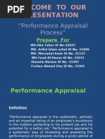 Welcome To Our Presentation: "Performance Appraisal Process"