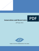 Generation and Reservoirs Statistics: 28 July 2015