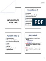 Introduction To Digital Logic: Number & Codes