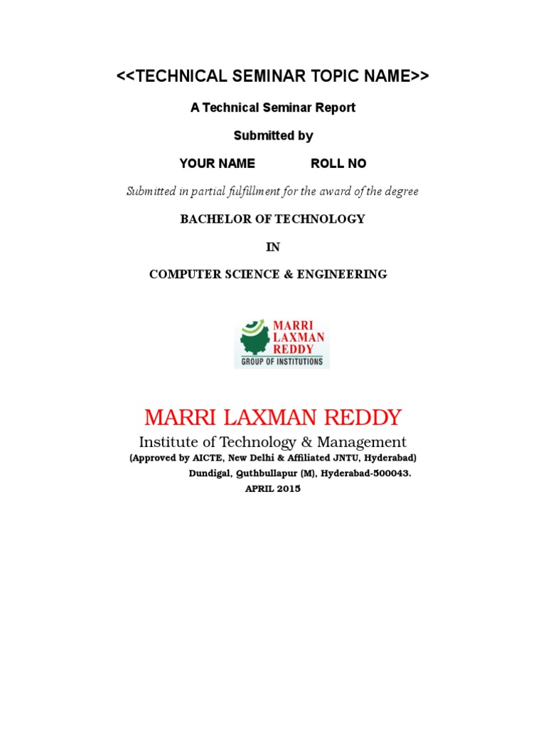 Technical Seminar Report on Computer Science | PDF | Technology ...