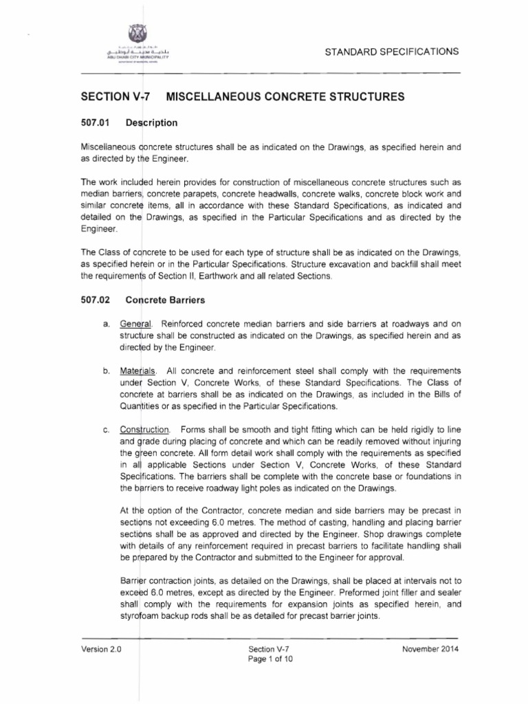 Adm Specification PDF | PDF | Masonry | Concrete
