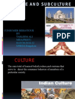 Cultureand Subculture: Consumer Behaviour BY Tasleem Ali Mba (Prist) BATCH-2010-12 MSRIM Bangalore