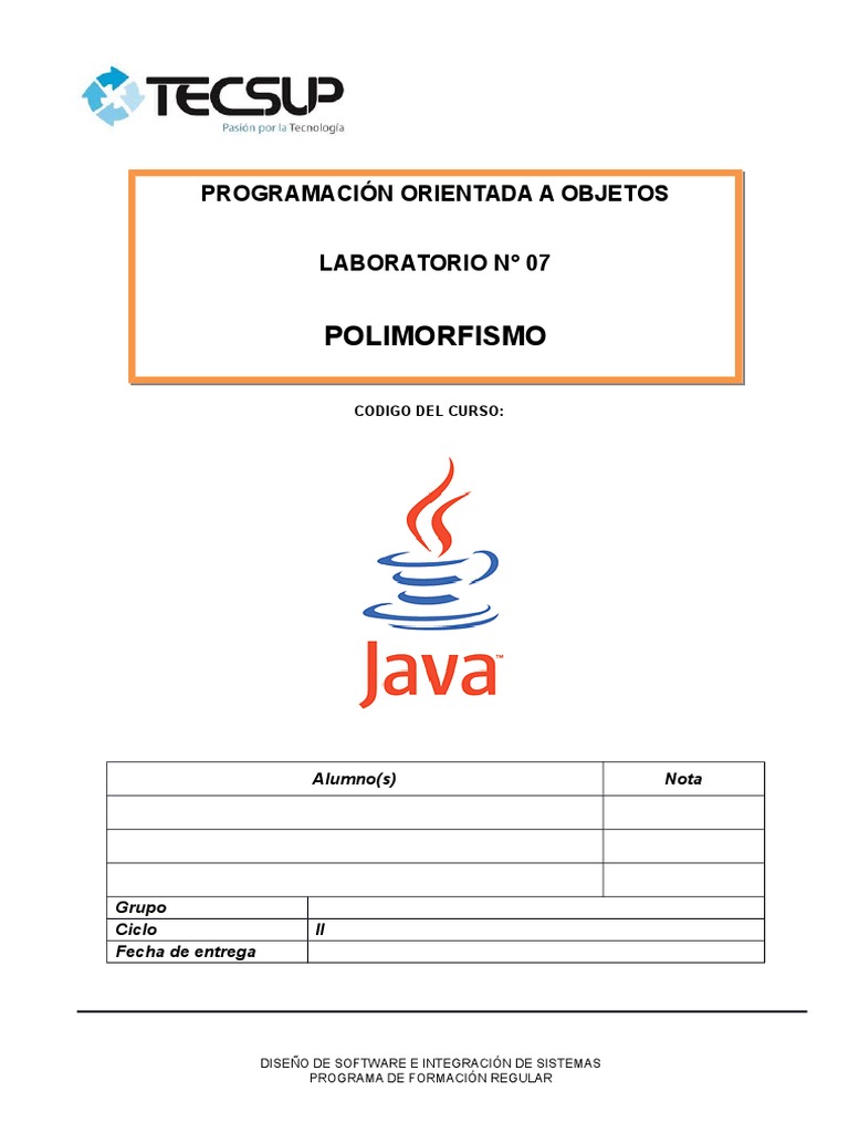 Polimorfismo en Java: Clases e Interfaces | PDF | Java (lenguaje de ...