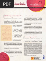 Mainstreaming de gènero y cambio organizacional pro equidad de gènero