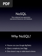 Nosql: Non-Relational Next Generation Operational Datastores and Databases