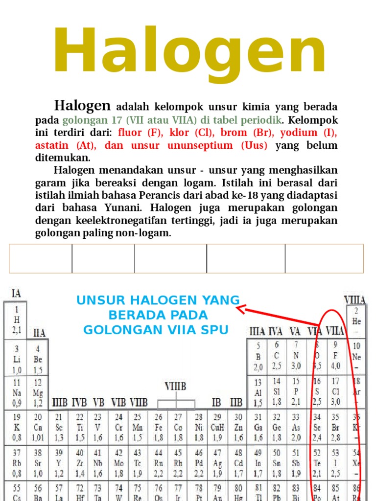 Unsur Halogen | PDF
