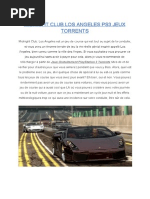 Midnight Club Los Angeles Ps3 Jeux Torrents | PDF | Playstation 3.
