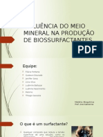 Influência Do Meio Mineral Na Produção de Biossurfactantes