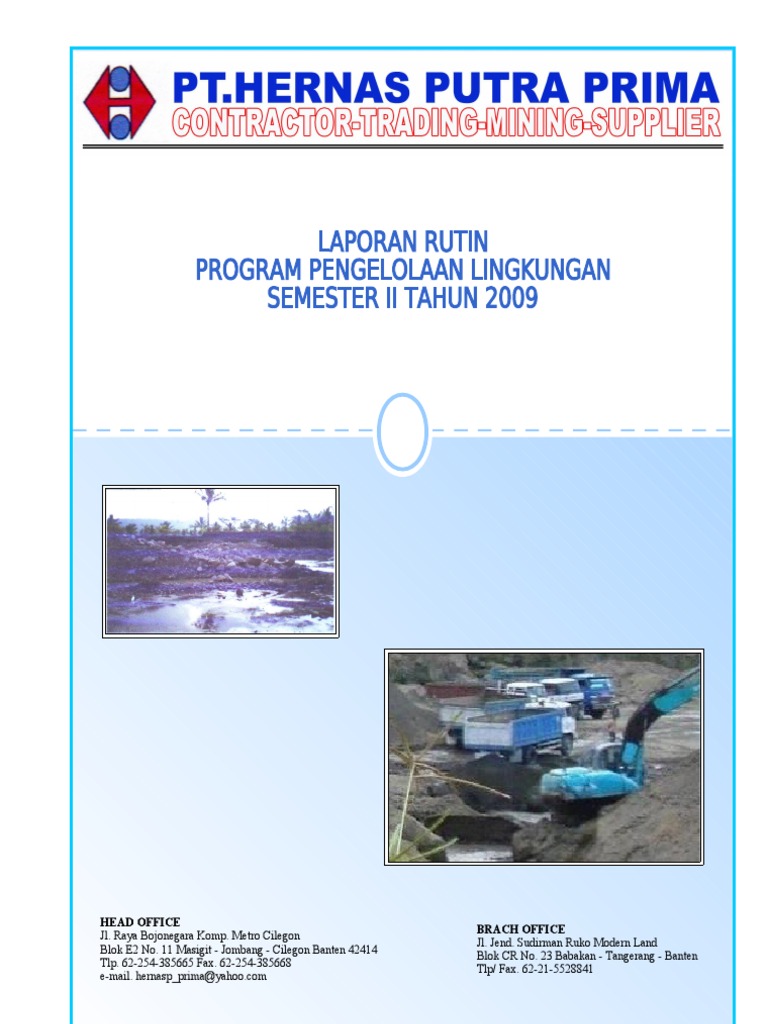Laporan Rutin Pengelolaan Lingkungan
